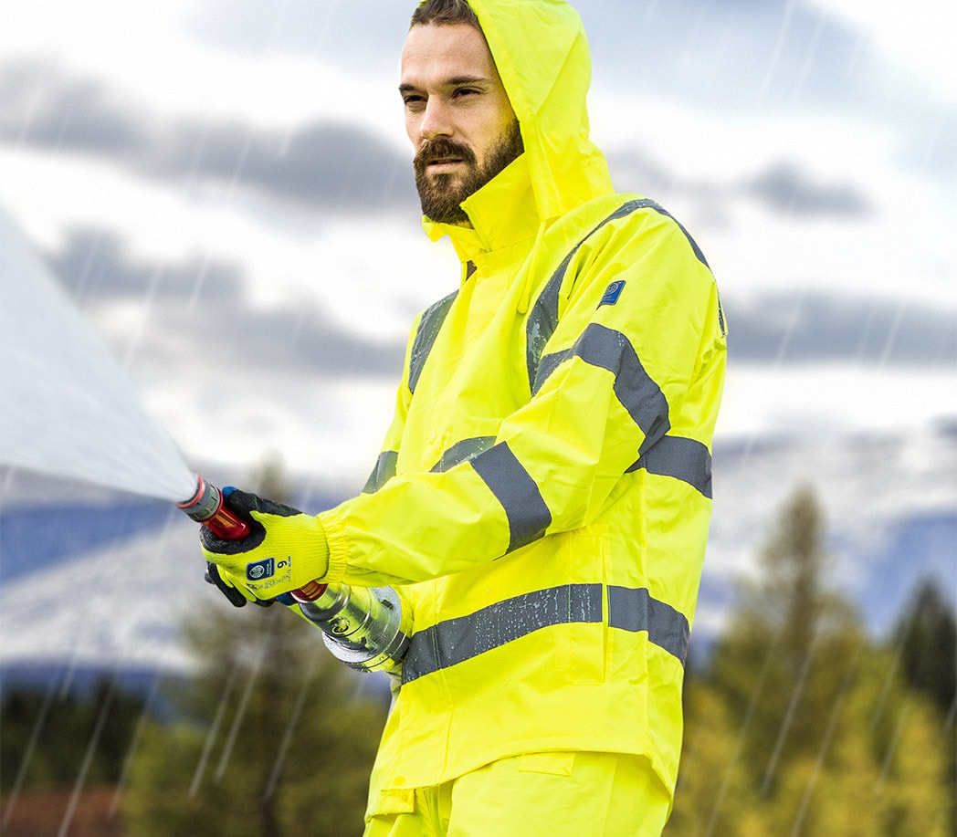 Wasserdichte Regenjacke Baustellen Regenjacke Regenschutz Set