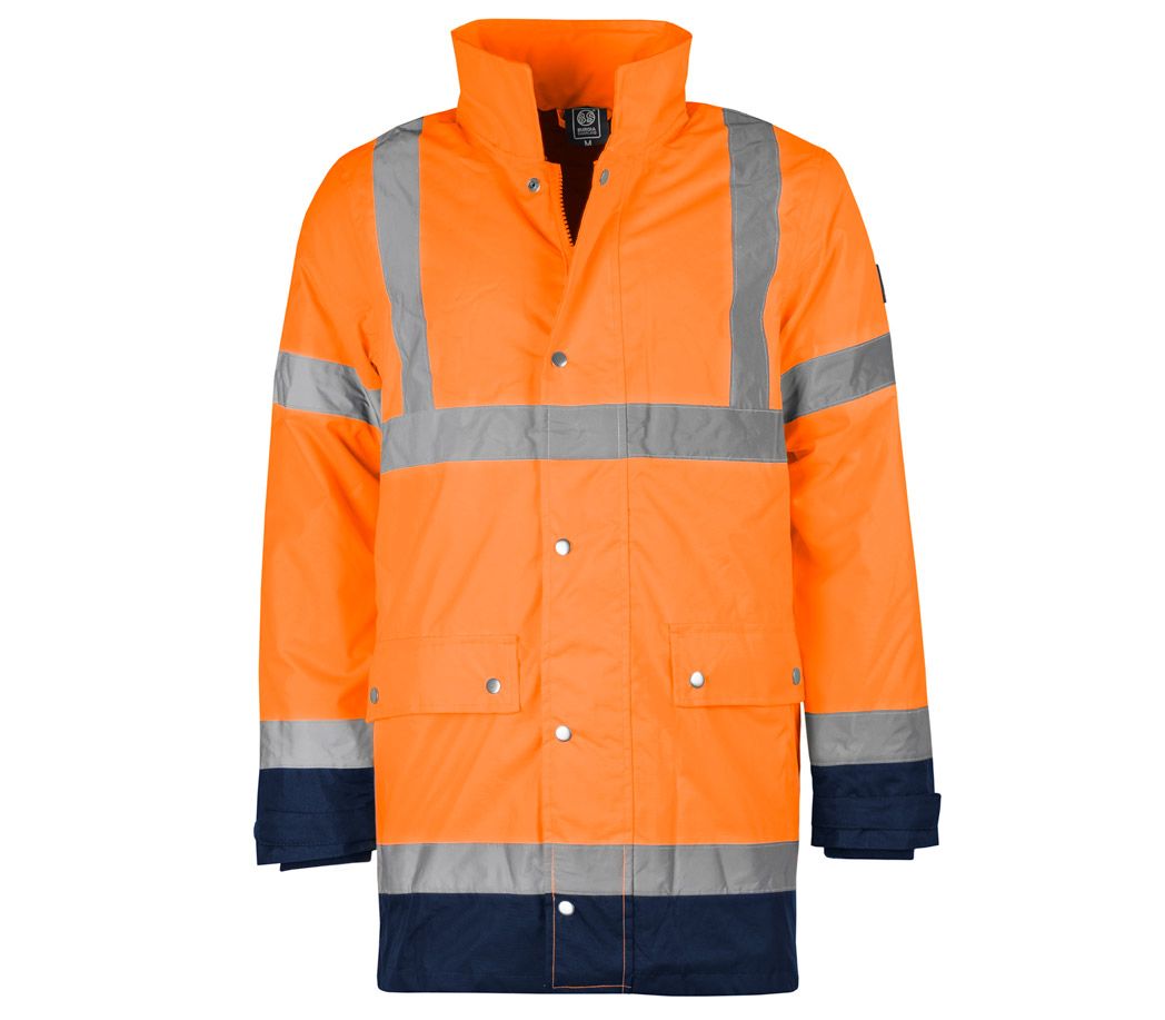Warnschutzparka Classic - Farbe: warnorange/marine - Größe: 3XL