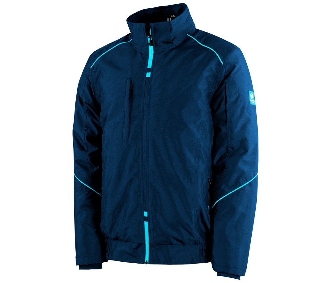 Winterjacke wasserdicht - Farbe: marine/hellblau - Größe: L