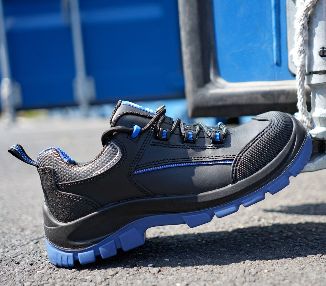 Sicherheitshalbschuhe S3 ESD - Farbe: schwarz/blau - Größe: 36