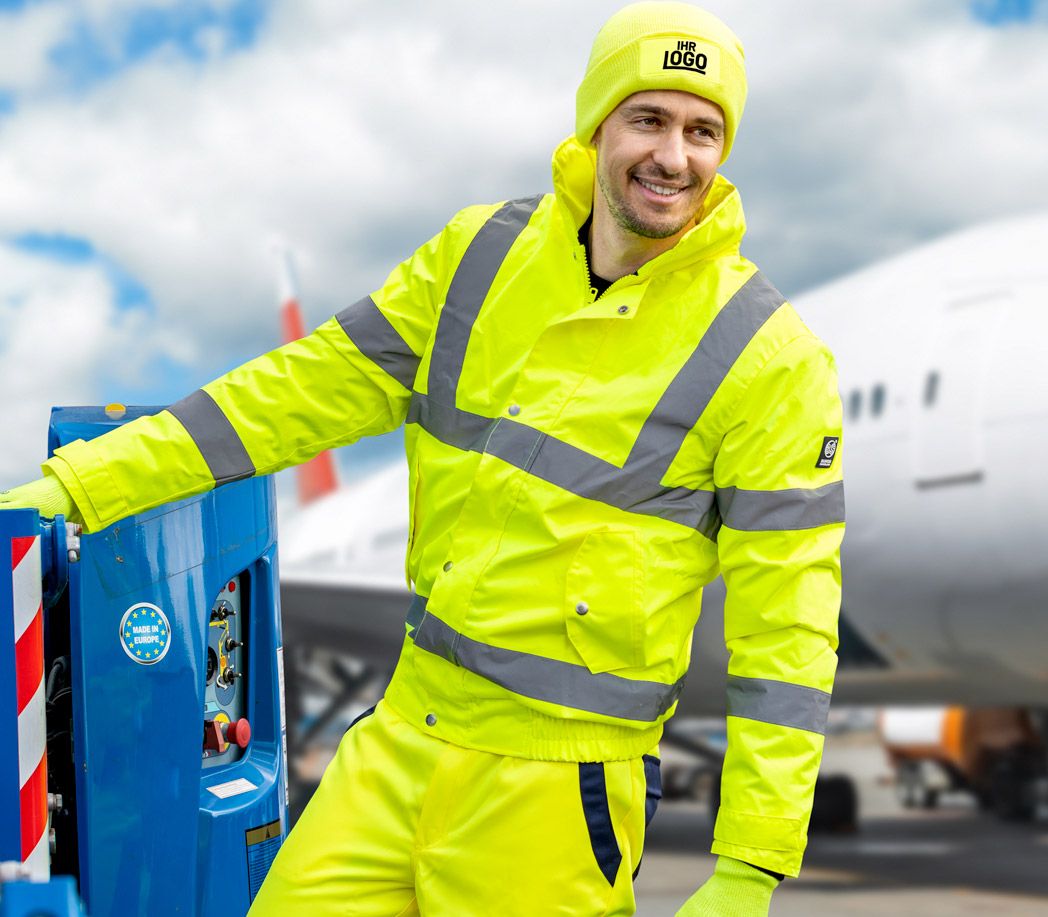 Warnschutzjacke Classic - Farbe: warngelb - Größe: 4XL