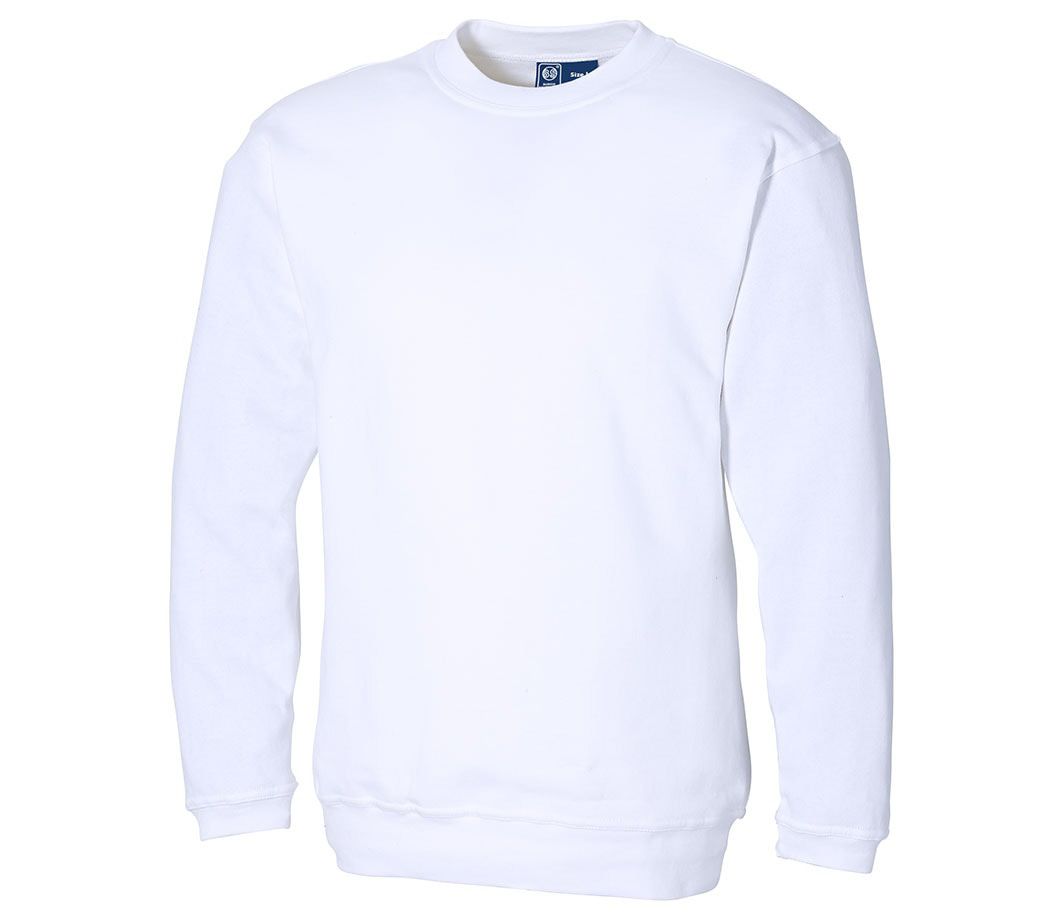 Sweatshirt Premium Poly Cotton - Farbe: weiß - Größe: 3XL