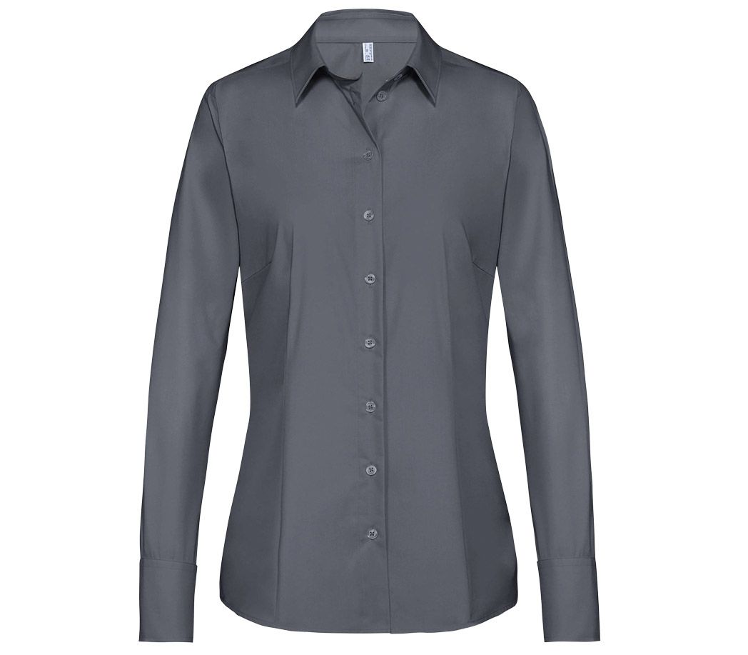 Premium Business Bluse Damen - Farbe: anthrazit - Größe: 50