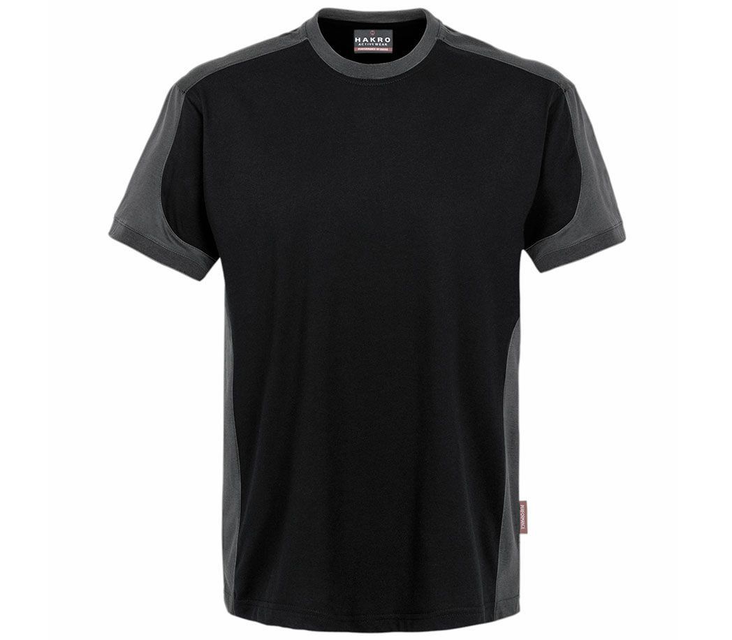 Hakro T-Shirt Performance Contrast - Farbe: schwarz/anthrazit - Größe: S
