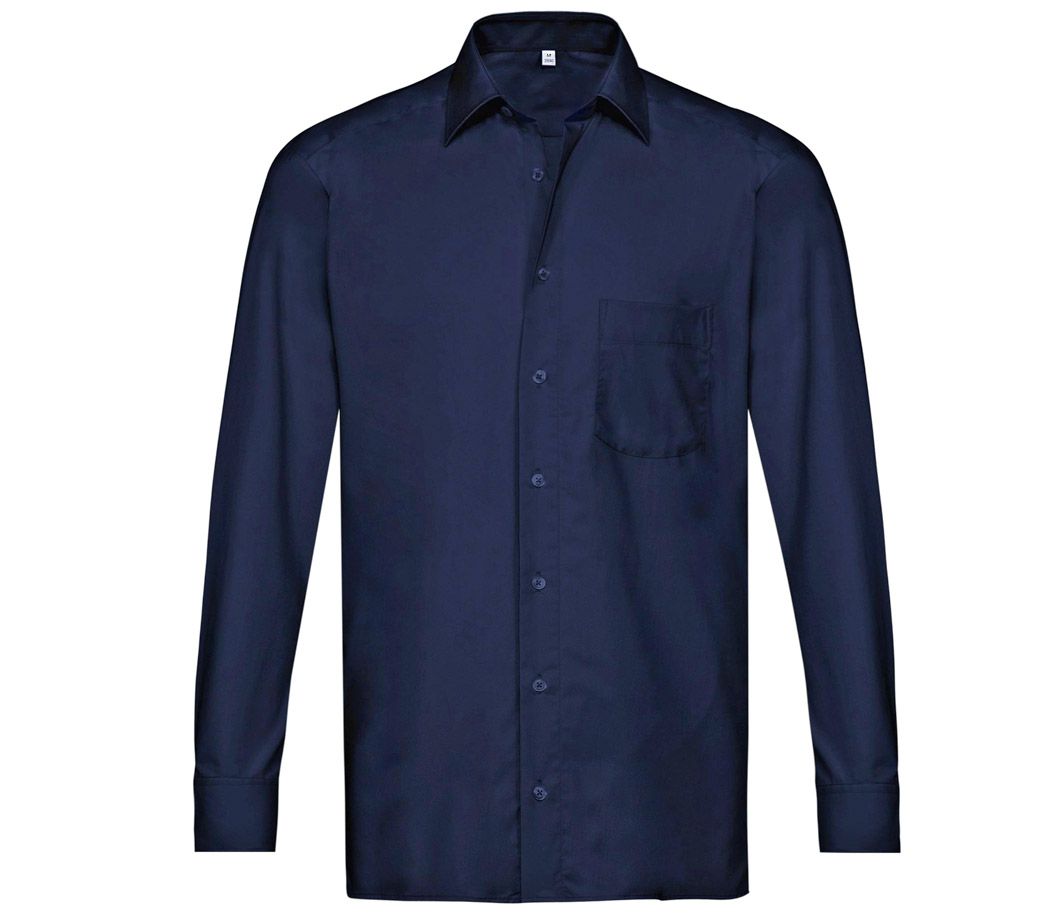 Premium Business Hemd Herren - Farbe: marine - Größe: 43/44