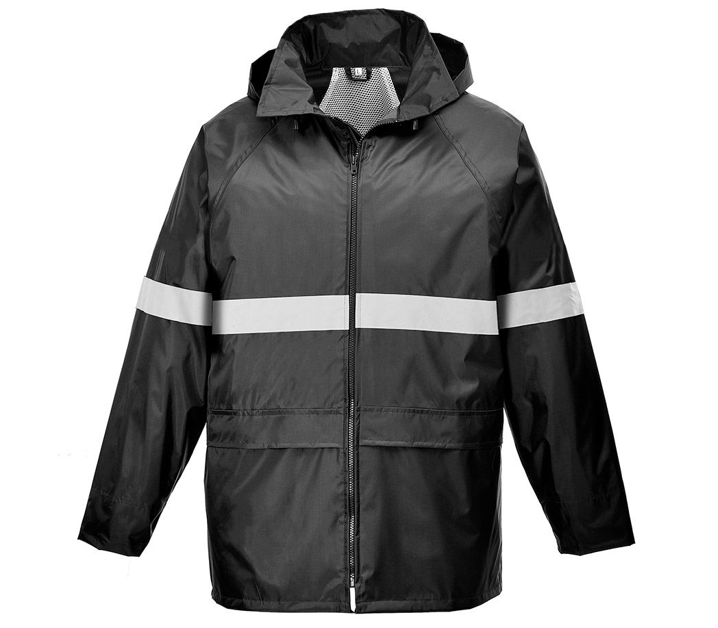 Regenjacke Reflex - Farbe: schwarz - Größe: 5XL