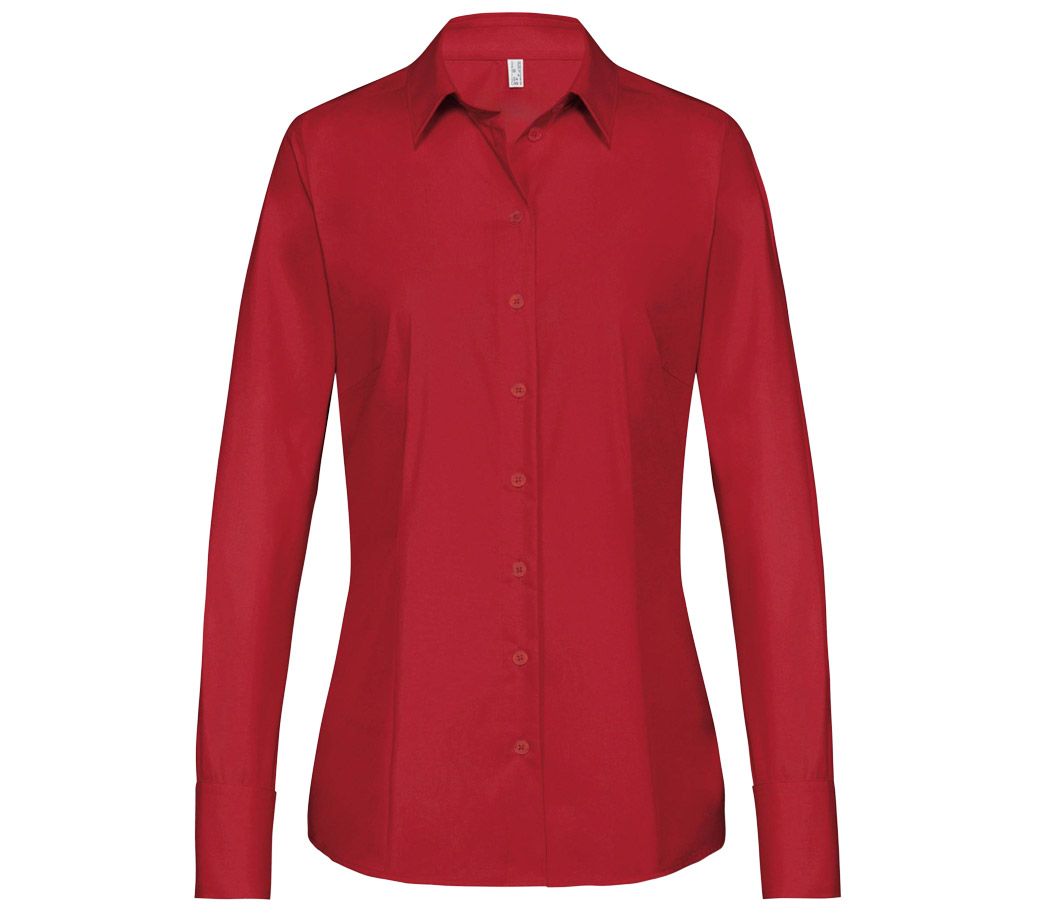 Premium Business Bluse Damen - Farbe: rot - Größe: 48