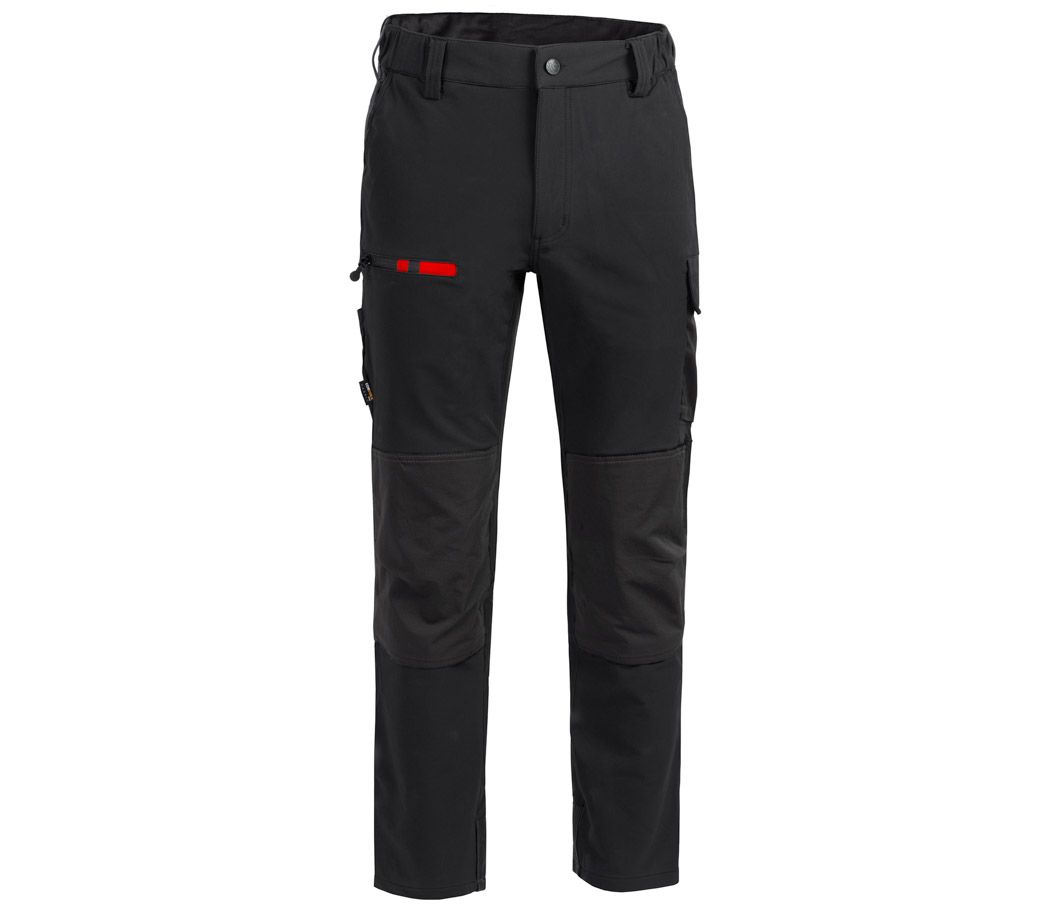 Arbeitshose 4Stretch - Farbe: schwarz/rot - Größe: 52