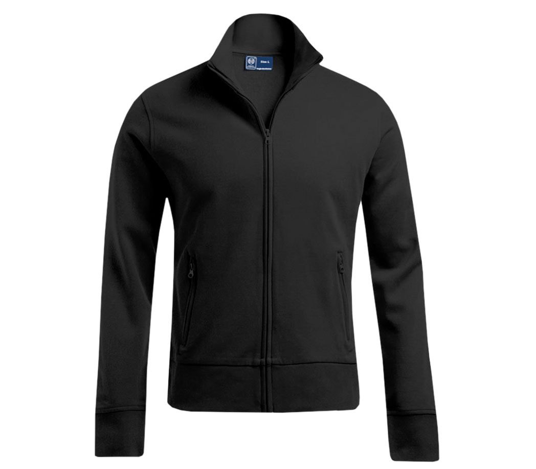 Sweatjacke - Farbe: schwarz - Größe: 4XL