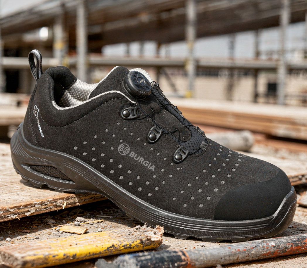 Sicherheitshalbschuhe S1P ESD Drehverschluss - Farbe: schwarz/grau - Größe: 44