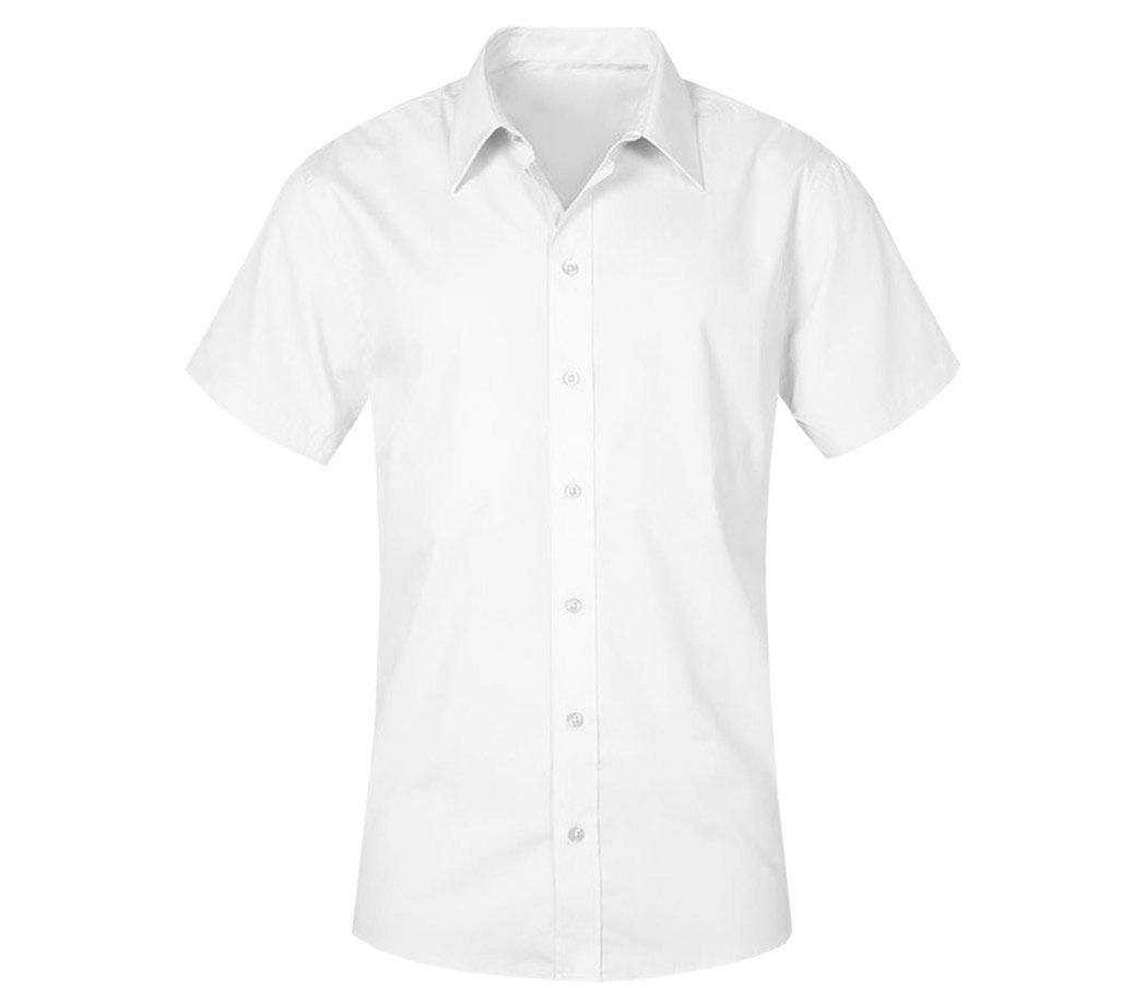 Herren Kellnerhemd kurzarm - Farbe: weiß - Größe: XXL