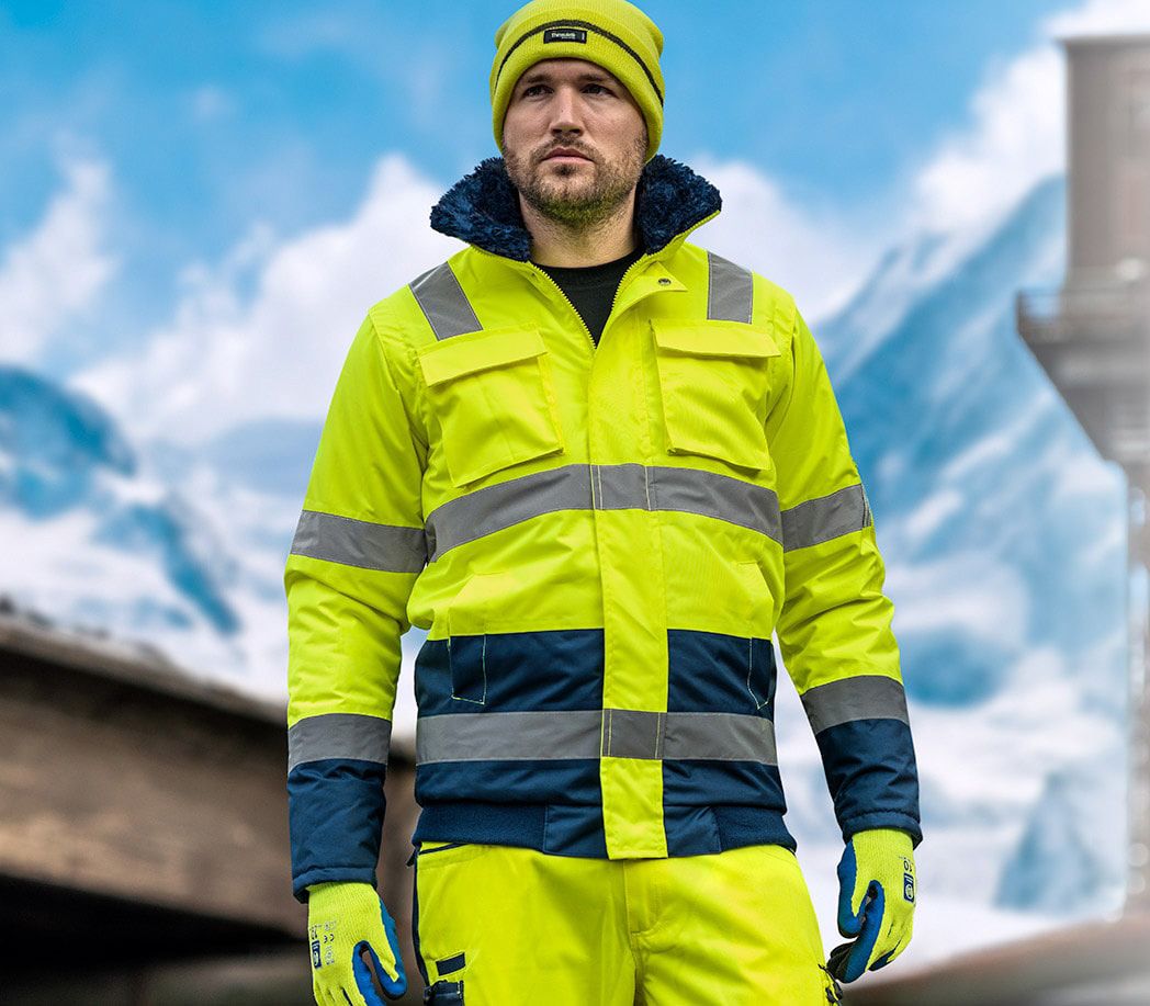 Warnschutzjacke Image 4-in-1 - Farbe: warngelb/marine - Größe: M