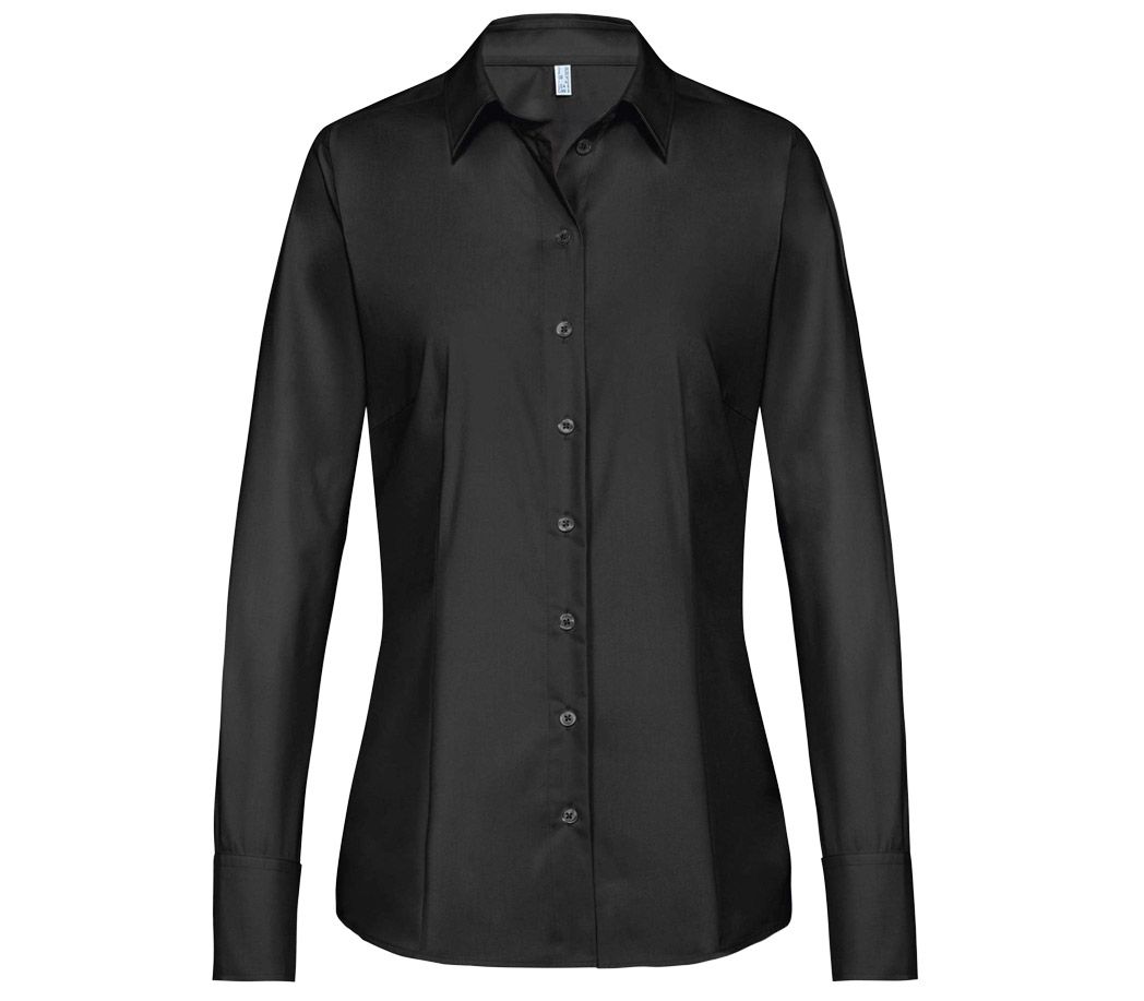 Premium Business Bluse Damen - Farbe: schwarz - Größe: 46