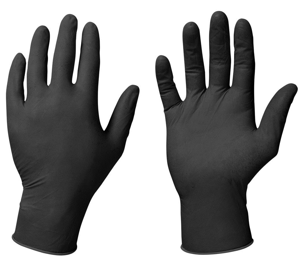 Einmalhandschuhe Nitril - Farbe: schwarz - Größe: XL