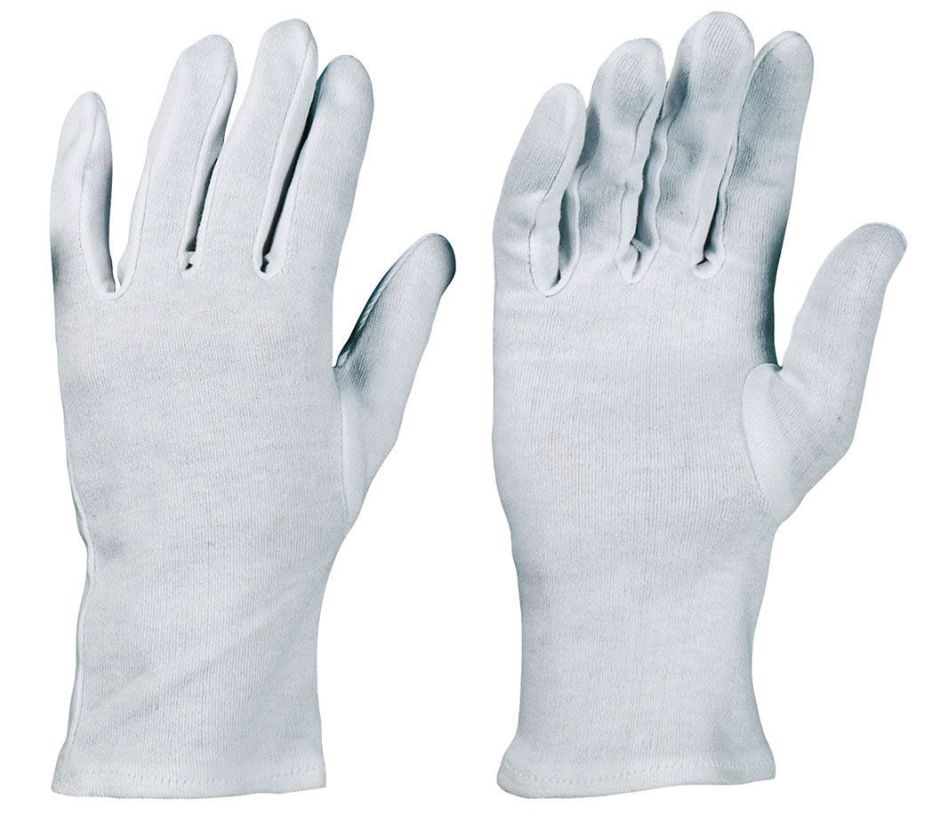 Baumwollhandschuhe Feinstrick Trikot - Größe: 8