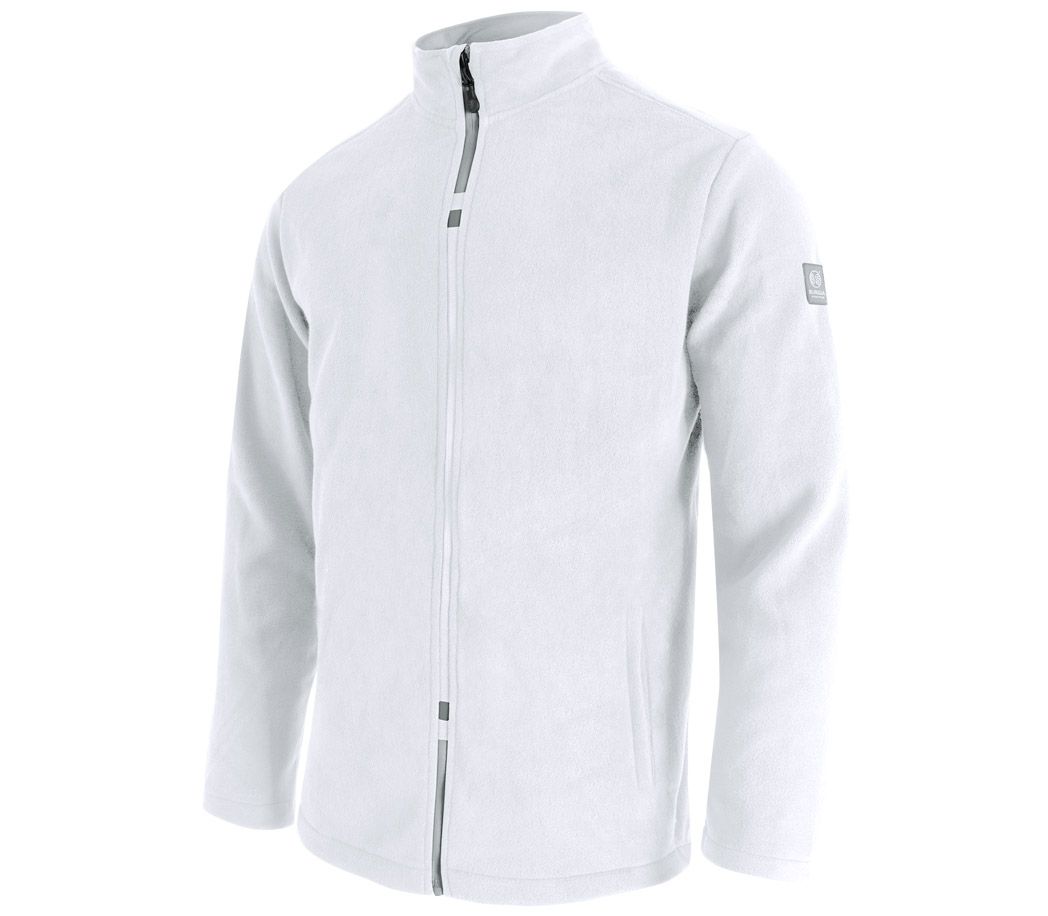 Fleecejacke Supersoft Light - Farbe: weiß/anthrazit - Größe: XS