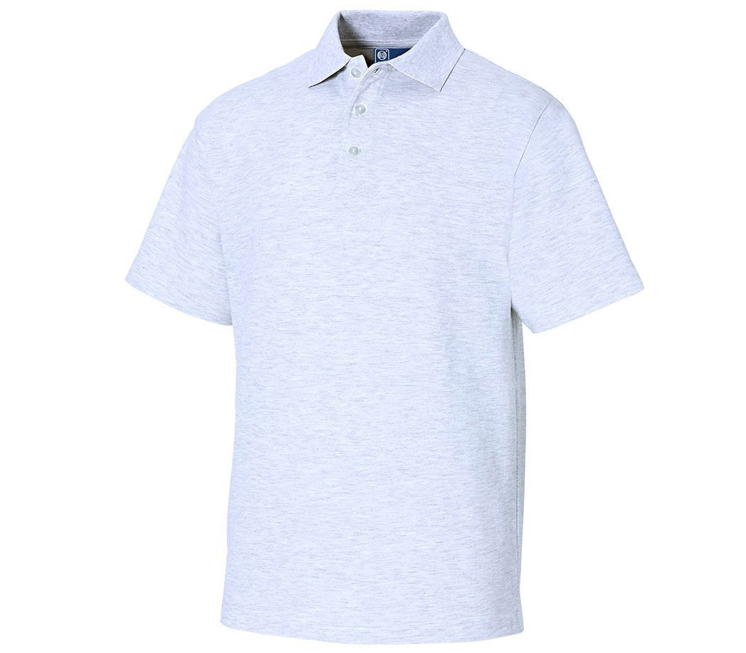Poloshirt Premium - Farbe: hellgrau meliert - Größe: M