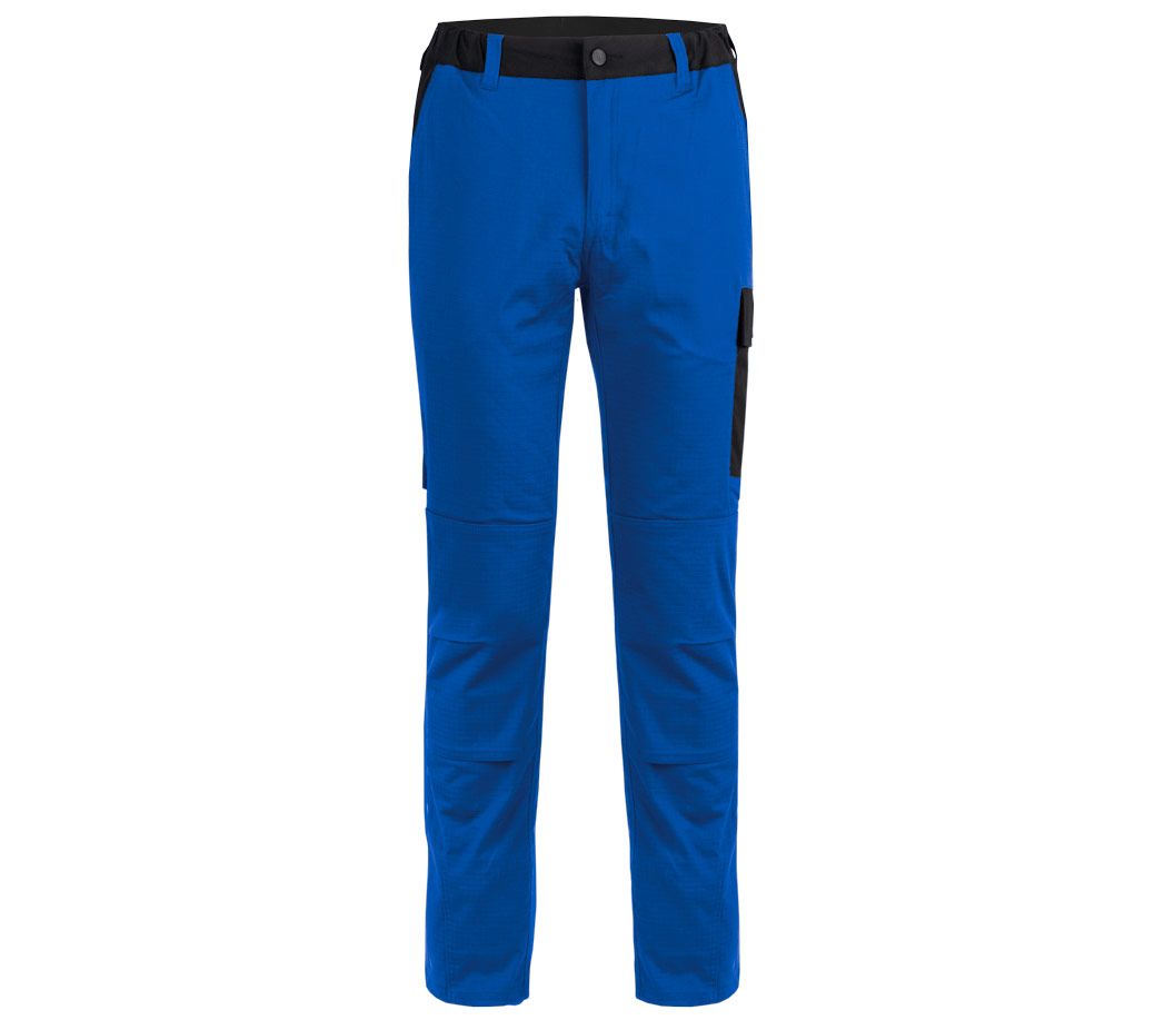 Arbeitshose Ripstop Stretch - Farbe: kornblau/schwarz - Größe: 26