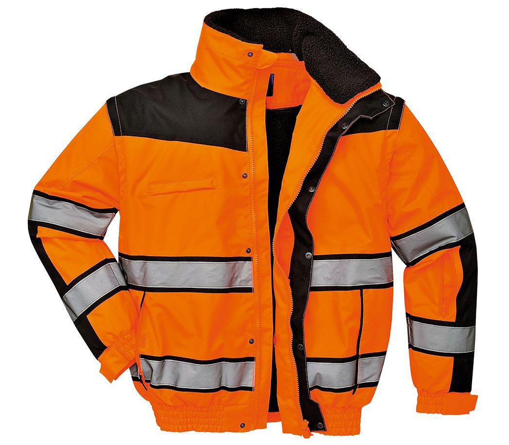 Warnschutzjacke Premium 4-in-1 - Farbe: warnorange/schwarz - Größe: XL
