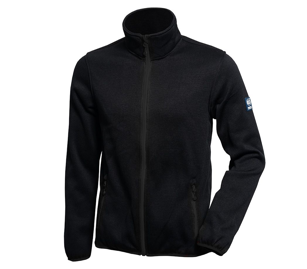 Strickfleecejacke - Farbe: schwarz/schwarz - Größe: 3XL