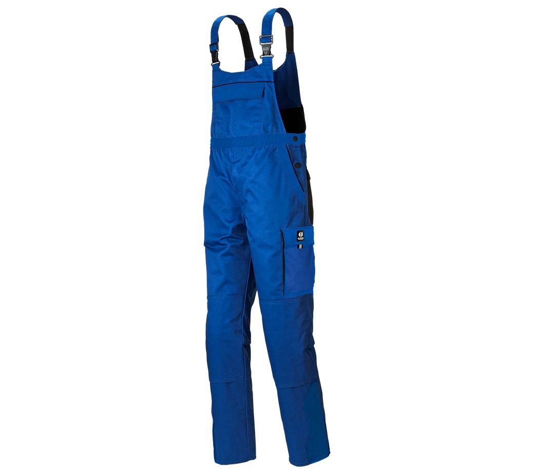 Latzhose Stretch Pure - Farbe: kornblau/schwarz - Größe: 48