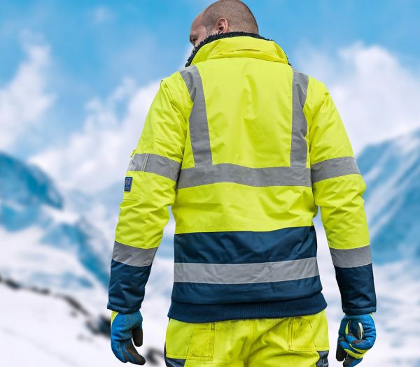 Arbeitsjacke Winter Pilotenjacke IN Warnschutzjacke