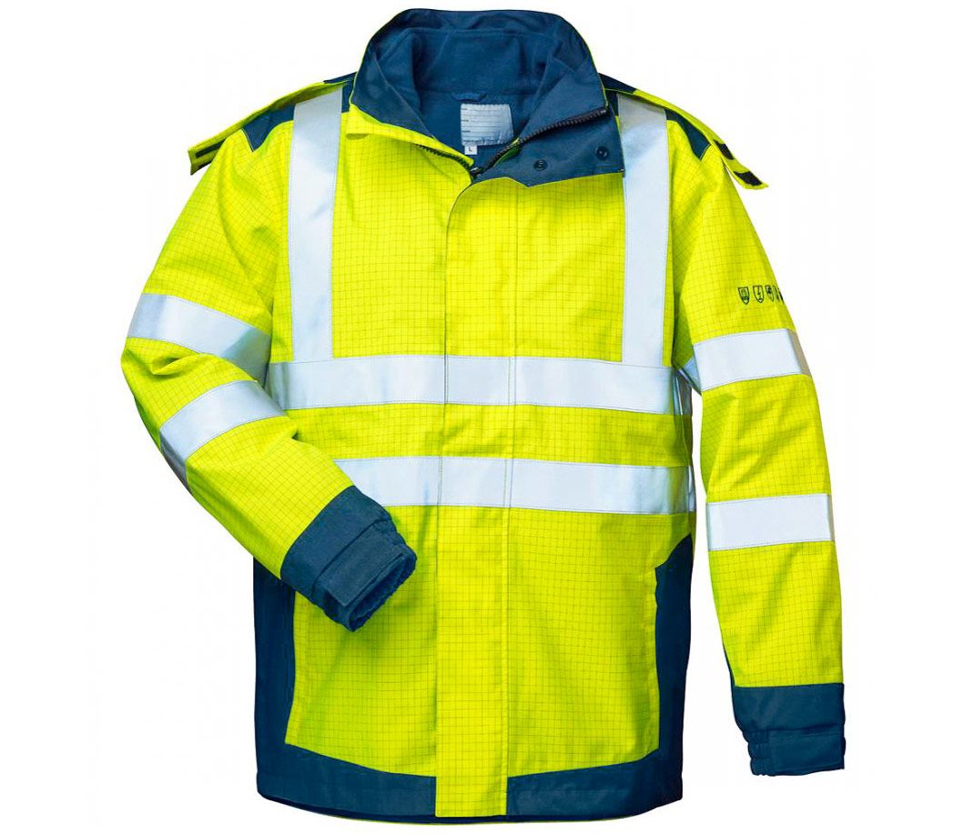 Multinorm Parka 3 in 1 - Farbe: warngelb/marine - Größe: S