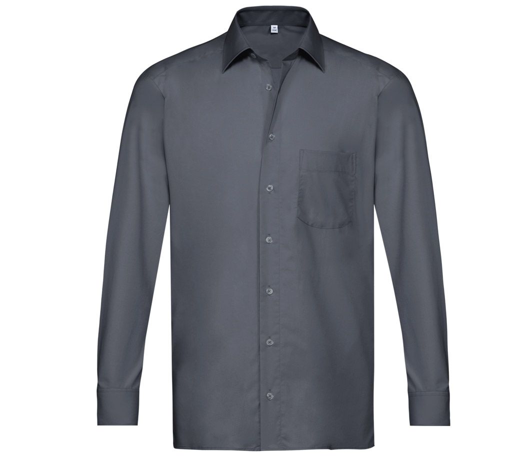 Premium Business Hemd Herren - Farbe: anthrazit - Größe: 45/46