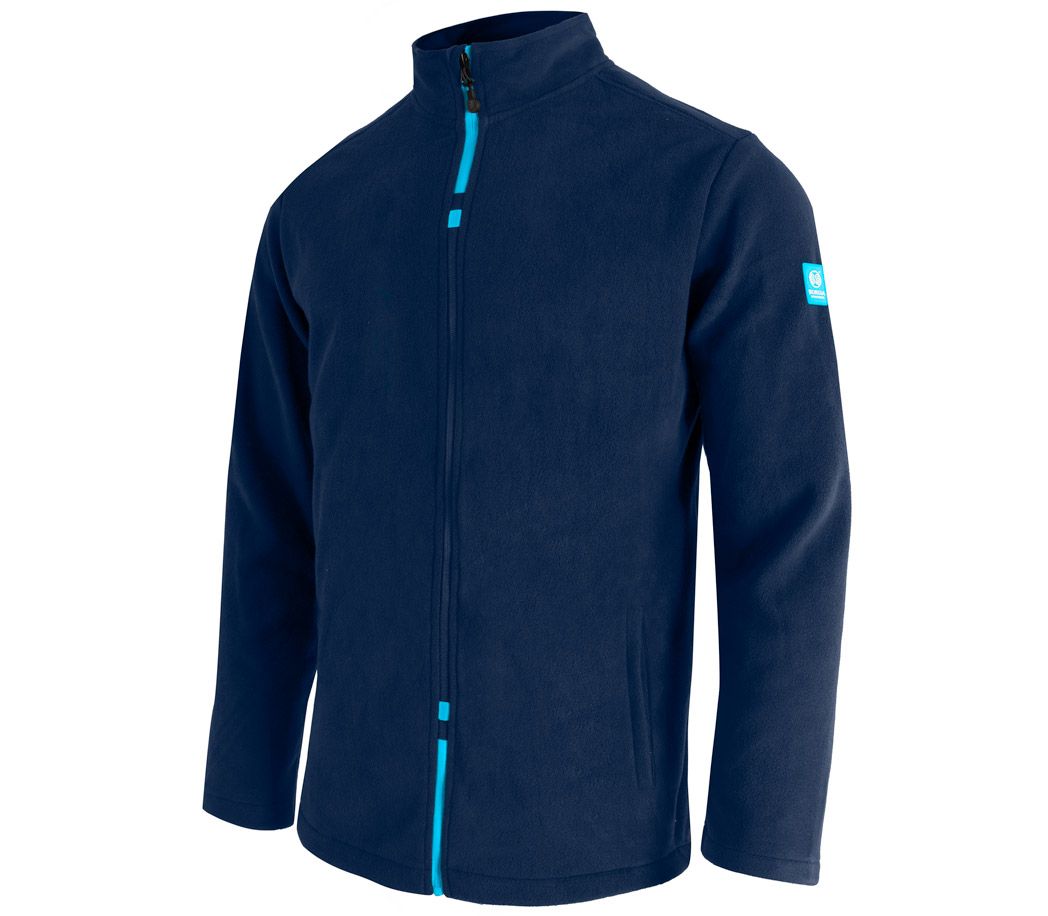 Fleecejacke Supersoft Light - Farbe: marine/hellblau - Größe: 3XL
