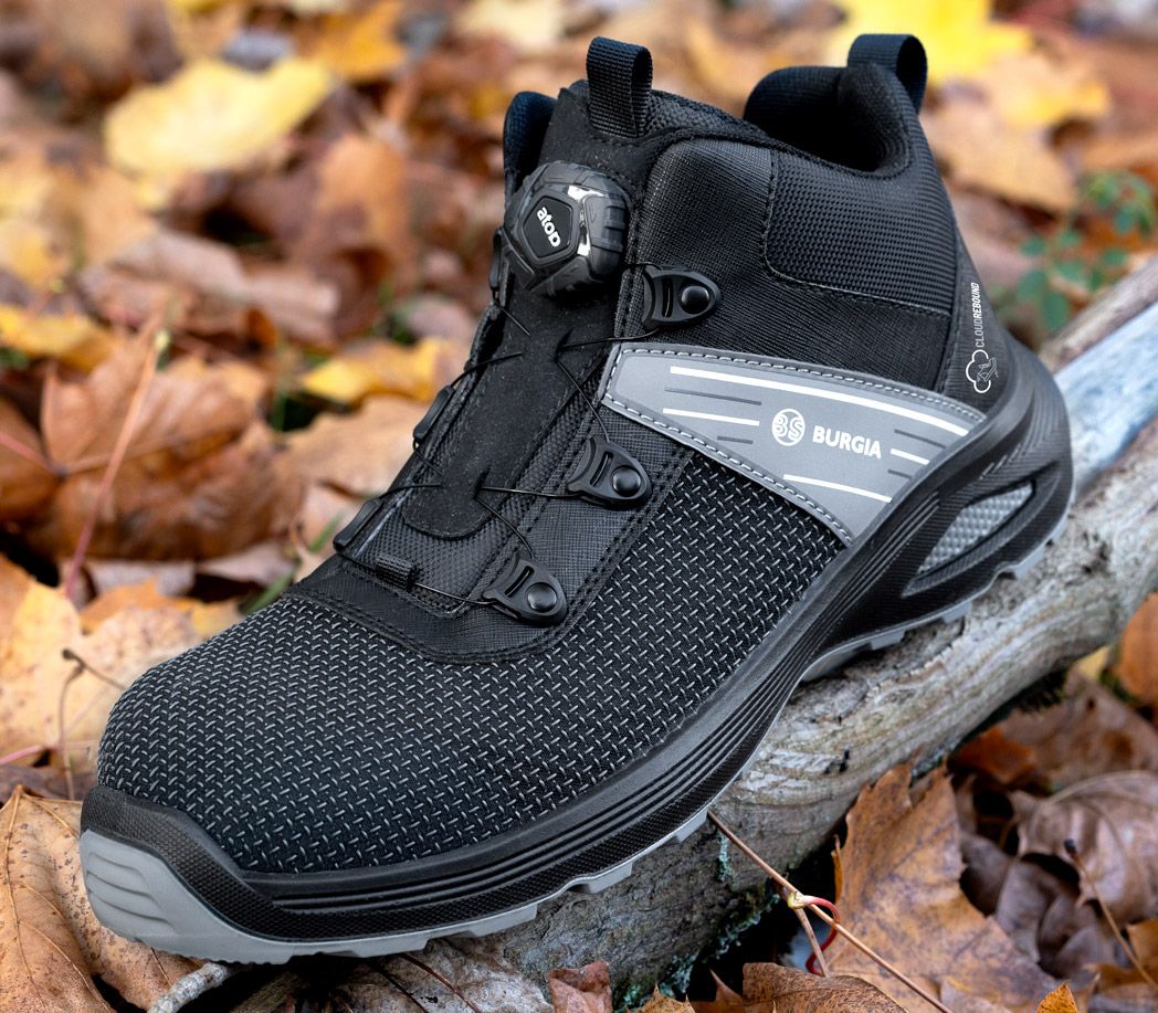 Sicherheitshochschuhe S3 ESD Drehverschluss - Farbe: schwarz/anthrazit - Größe: 41