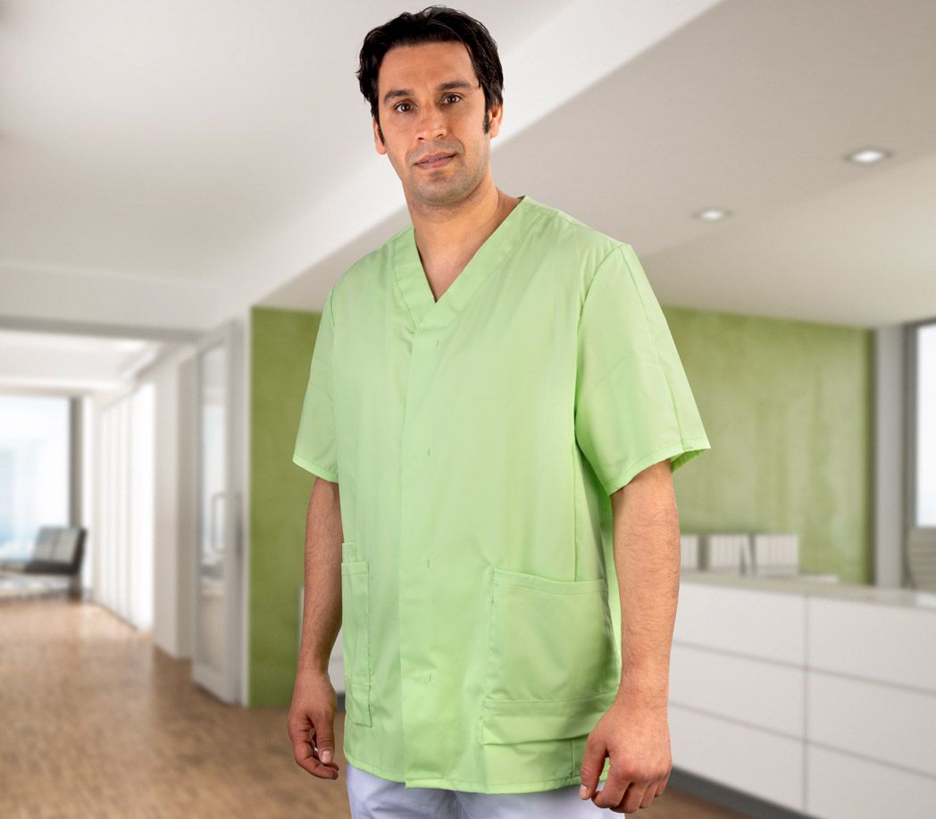 Herren Kasack STRETCH - Farbe: hellgrün - Größe: L