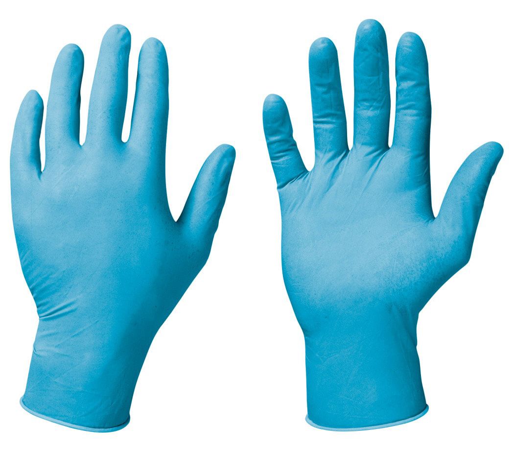 Einmalhandschuhe Nitril 100er Box - Farbe: blau - Größe: XL