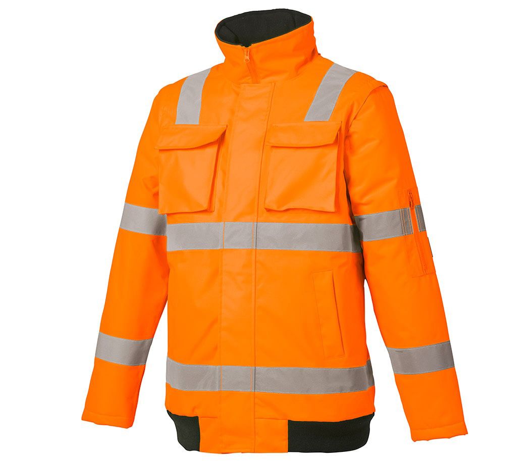 Warnschutzjacke Classic 2-in-1 - Farbe: warnorange - Größe: XS