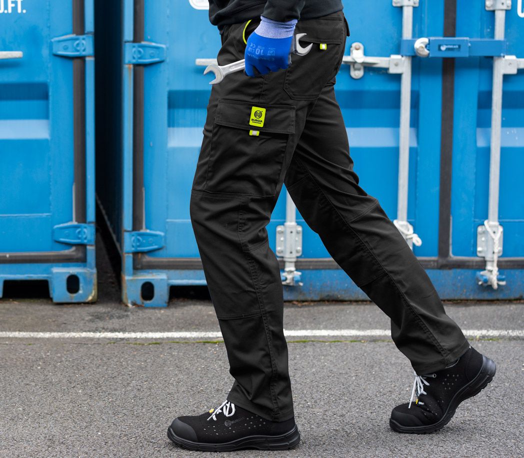 Arbeitshose Stretch Pure - Farbe: schwarz/gelb - Größe: 48