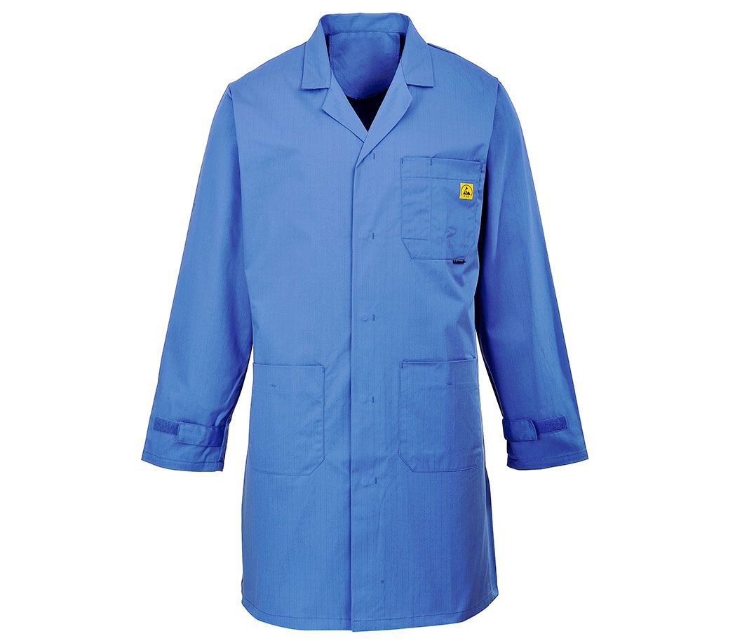 ESD Kittel - Farbe: blau - Größe: XS