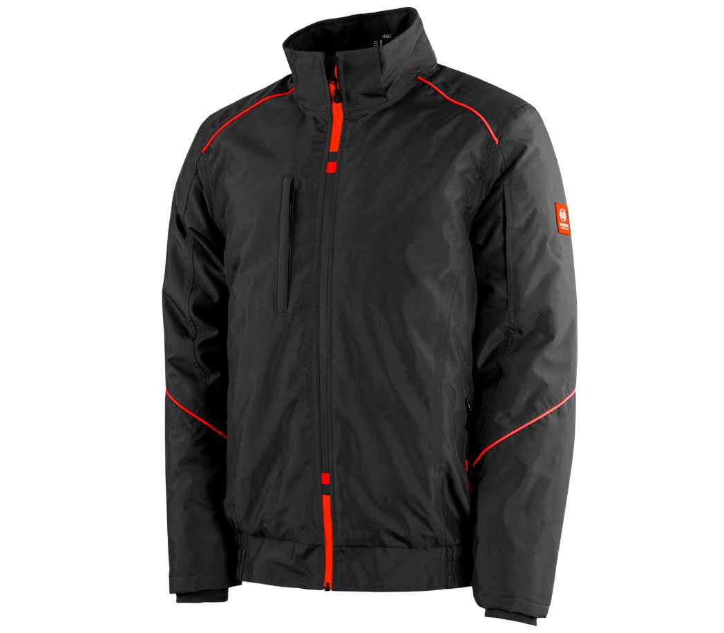 Winterjacke wasserdicht - Farbe: schwarz/rot - Größe: L
