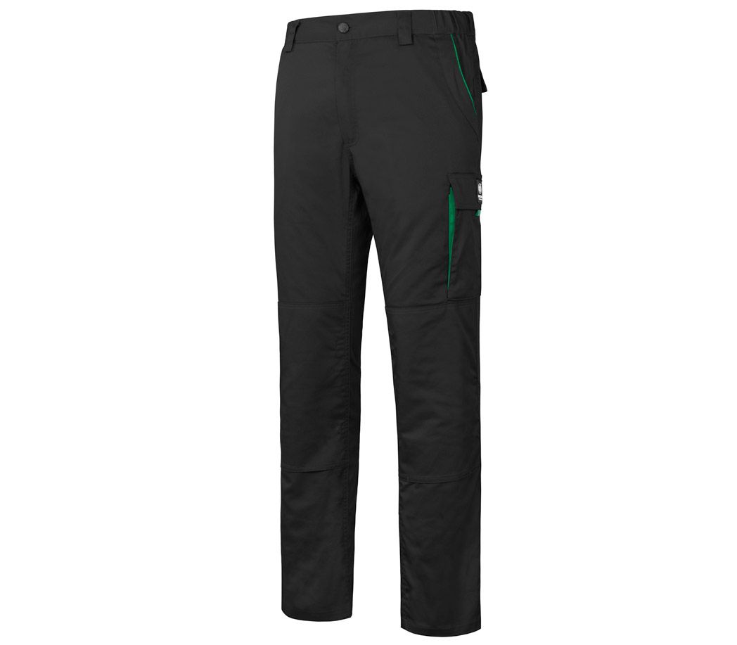 Arbeitshose Stretch Pure - Farbe: schwarz/grün - Größe: 52
