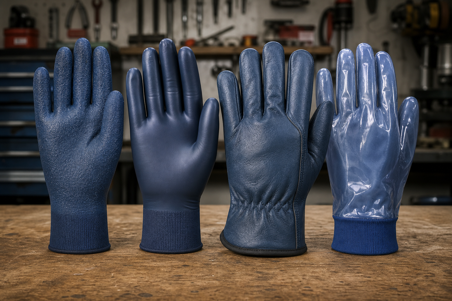 Winter Arbeitshandschuhe aus Nitril und Latex von Burgia Sauerland, gefüttert und wasserdicht