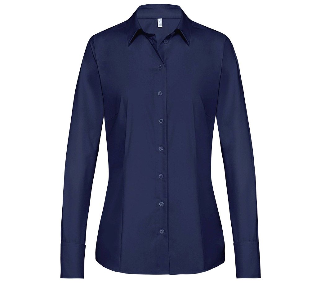 Premium Business Bluse Damen - Farbe: marine - Größe: 52
